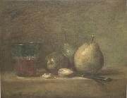 Pears Walnuts and a Glass of Wine (mk05) Jean Baptiste Simeon Chardin